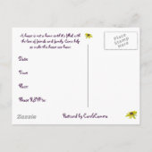 ビーアンドブラックアイドスーザン引っ越し祝いパーティーパーティー インビテーションポストカード (裏面)