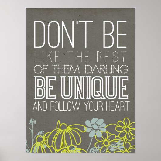 ビーアーユニークトプリント ポスター (正面)