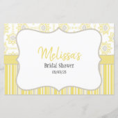 ビーイエローとグレーの幾何学的アドバイスカード (裏面)