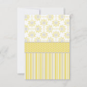 ビーイエローとグレーの幾何学的ブライダルシャワー (裏面)