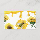 ビーイエローハニーベビーシャワーおむつラッフルゲーム 名刺 (裏面)