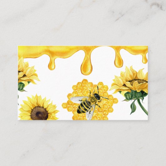 ビーイエローハニーベビーシャワーおむつラッフルゲーム 名刺 (裏面)