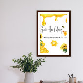 ビーイエローハニー推測いくつ赤ちゃんシャワーゲーム ポスター