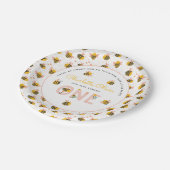 ビーイエロー&ピンクフローラワンベビー1歳 ペーパープレート (アングル)