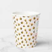 ビーイエロー&ピンクフローラワンベビー1歳 紙コップ (右)