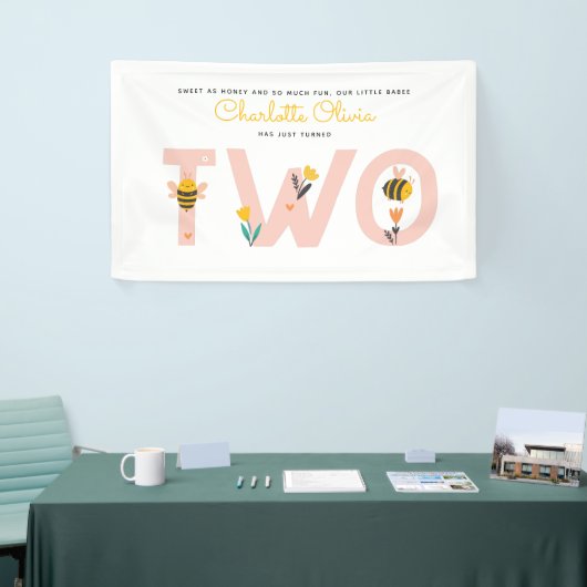 ビーイエロー&ピンクフローラ2ベビー2歳 横断幕 (トレードショー)