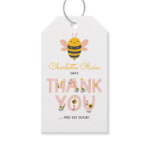 ビーイエロー&ピンクベビー1歳メッセージカード