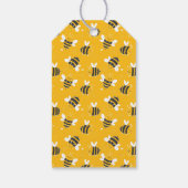 ビーイエロー&ピンクベビー1歳メッセージカード ギフトタグ (裏面)