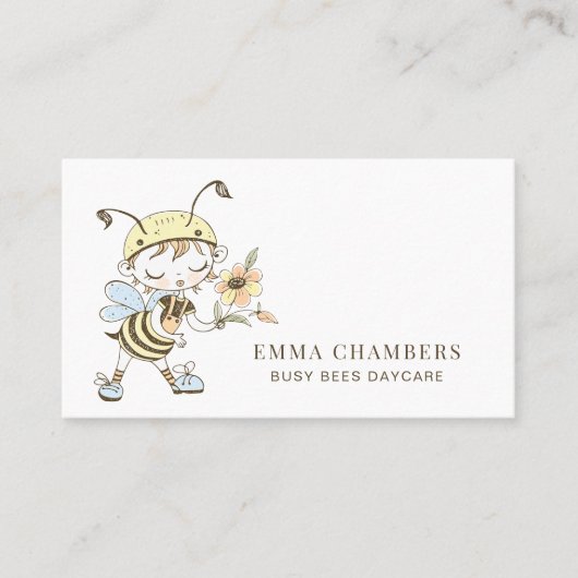 ビーイラストレーションデイケアベイビーシッター名刺 名刺 (正面)