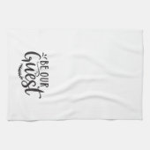 ビーウアゲストかわいらしシンプルブラック キッチンタオル (横)