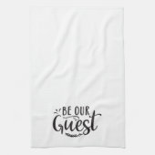 ビーウアゲストかわいらしシンプルブラック キッチンタオル (縦)