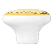 ビーウアゲストイエロー&ピンクローズプリンセスベッドルーム セラミックノブ (側面)