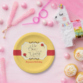 ビーウアゲストイエロー&レッドローズプリンセスパーティー ペーパープレート (パーティー)