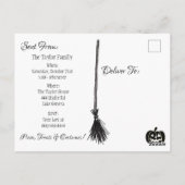 ビーウアゲスト不気味ハローウィンパーティ招待状 ポストカード (裏面)