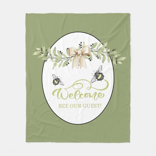 ビーウアゲスト |ウェルカムグリーンフリースブランケット フリースブランケット (正面)