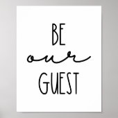 ビーウアーゲストシンプル引用文ポスター ポスター (正面)