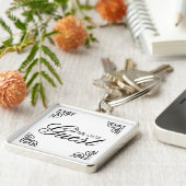 ビーウアーゲストデコレーションタイポグラフィ キーホルダー (側面)