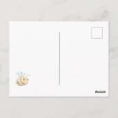 ビーウォーター色ベビーシャワー招待状 ポストカード (裏面)