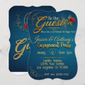 ビーウゲスト婚約パーティ招待状 (正面/裏面)