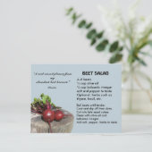 ビーエサラダレシピはがき ポストカード (スタンド正面)