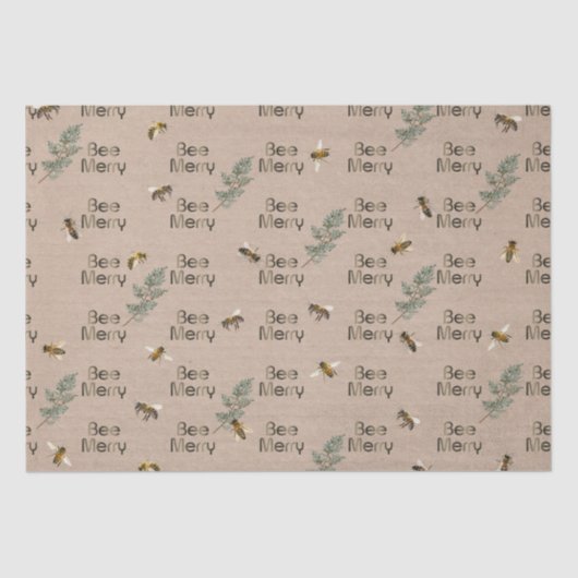 ビーエバーメリーグリーンクラフトホリデークリスマス 薄葉紙 (正面)