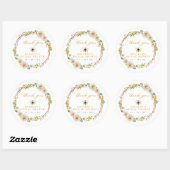 ビーエレガントとデイジーブライダルシャワー ラウンドシール (シート)