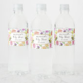 ビーエレガントとワイルドフラワーの赤ちゃんシャワー ペットボトルラベル (ボトル)