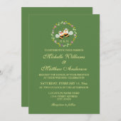 ビーエレガントズのお洒落ため結婚のセージ 招待状 (正面/裏面)