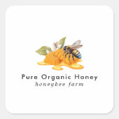 ビーエレガントチ付きミツバチ スクエアシール (正面)