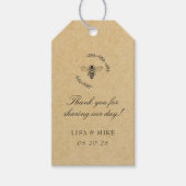 ビーエレガントト結婚式の引き出物ありがとうクラフト ギフトタグ (正面)