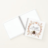 ビーエレガントフローラハートベビーシャワーゲスト ノートブック (内部)