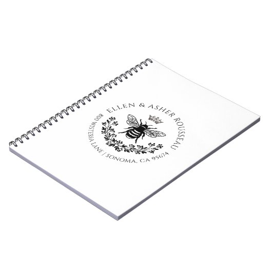 ビーエレガントフローラ新婚の名前ロゴ ノートブック (左側)