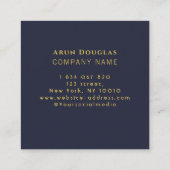 ビーエレガントロゴビー養蜂ネイビーブルー スクエア名刺 (裏面)