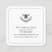 ビーエレガントローレルガーデナーランドスキャパー スクエア名刺 (裏面)