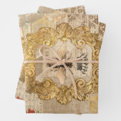 ビーエレガントヴィンテージエフェメラデクページ ラッピングペーパーシート (インサイチュ)