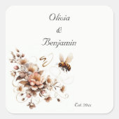 ビーエレガント&フローラのシ結婚ールシール スクエアシール (正面)