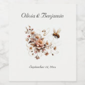 ビーエレガント&フローラ結婚のラベルセット ワインラベル (シングルラベル)