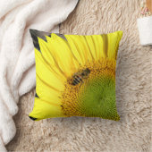 ビーオンサンフラワーフォトダブルデザイン クッション (ブランケット)