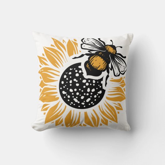 ビーオンサンフラワーホームデコール クッション (正面)