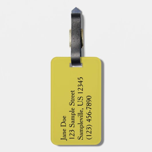 ビーオンデイジーアラスカ夏の自然写真 ラゲッジタグ (裏面縦)