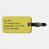 ビーオンデイジーアラスカ夏の自然写真 ラゲッジタグ (裏面横)