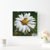 ビーオンデイジーアラスカ夏自然写真 スクエア壁時計 (ホーム)