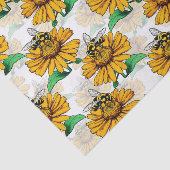 ビーオンヒマワリ花柄デザイン 薄葉紙 (詳細)