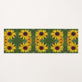 ビーオンブラックアイドスーザンフラワー抽象芸術 ヨガマット (正面(横))