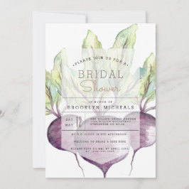 ビーオーガニックツ |ベギー |水彩ブライダルシャワー 招待状