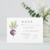 ビーオーガニックト |ベジウォーター色RSVP 出欠カード (スタンド正面)