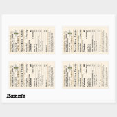 ビーカスタム金ゴールド付き大型ハチミツ栄養ラベル 長方形シール (シート)