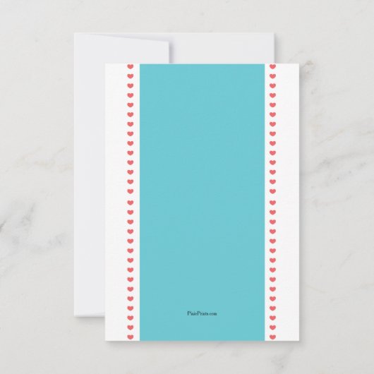 ビーカップルキッズバレンタインデーパーティの招待状 招待状 (裏面)