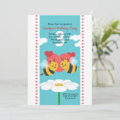 ビーカップルバースデーパーティ招待状 招待状 (スタンド正面)