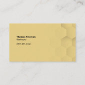 ビーカラフルとハニカムライトアンバー金ゴールド 名刺 (裏面)